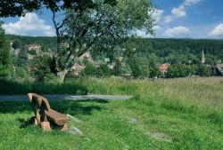 Il villaggio di Braunlage nella Montagna di Harz in Bassa Sassonia