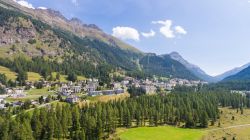 Il villaggio di pontresina in Engadina, sud della Svizzera