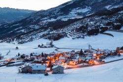 Il villaggio di Saint Denis in inverno: siamo in Valle d'Aosta