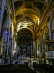 Interno della cattedrale di Acqui Terme, Piemonte. Con decorazioni settecentesche e ottocentesche, l'interno del duomo spicca per l'altare barocco di Guido d'Acqui e il Trittico ...