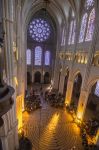 Interno della cattedrale di Chartres e del labirinto ...