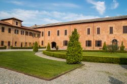 Interno della grande Abbazia di Lucedio a Trino in Piemonte