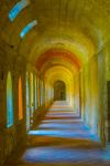 Interno dell'antica Certosa di Notre Dame du Val de Benediction a Villeneuve-les-Avignon (Francia). Venne fatta costruire da papa Innocenzo VI° fra il 1356 e il 1358 - © trabantos ...