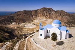 Isola di Nisyros, Grecia: il vulcano Polyvatis. E' il più orientale del Mar Egeo.
