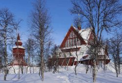 Kiruna (Svezia): il fascino invernale la chiesa principale - © Bildagentur Zoonar GmbH / Shutterstock.com