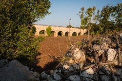L'acquedotto pugliese nei pressi di Martina Franca, Valle d'Itria.
