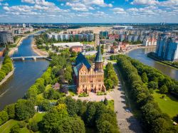 L'isola di Kant a Kaliningrad,la città sul Baltico della Russia occidentale.