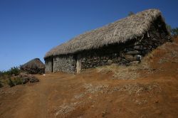 La capanna tradizionale di una fattoria a Santo Antão, nell'arcipelago africano di Capo Verde.