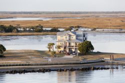La casa alla fine di Little Marsh Island a Jacksonville in Florida
