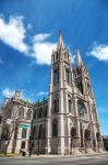 La cattedrale dell'Immacolata Concezione a Denver, Colorado, fotografata in una giornata di sole. Sorge nel quartiere North Capitol Hill nel cuore della città: venne iniziata nel ...