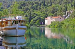 La centrale idroelettrica Jaruga sul fiume Krka, Skradin, Croazia. E' una delle più antiche d'Europa. 
 