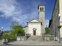 La chiesa del Ponte del Diavolo a Cividale del Friuli, Udine, Italia.

