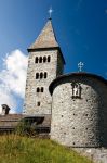La Chiesa del Sacro Cuore a Samedan, piccolo villaggio dell'Engadina in Svizzera