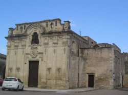La Chiesa della Visitazione in pietra leccese a Castri di Lecce in Salento (Puglia) - © Lupiae - Wikipedia