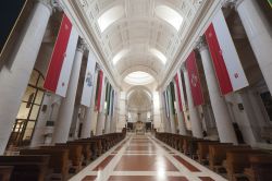 La chiesa di  San Venanzio, in stile neo-gotico nel centro di Camerino, provincia di Macerata, nelle Marche