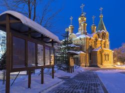 La Chiesa di San Innocenzo di Irkutsk a Chabarovsk, Russia orientale.