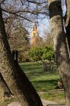 La chiesa di San Martino vista dal Talon park a Casalecchio di Reno vicino a Bologna