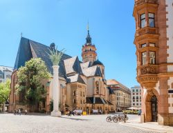 La chiesa di San Nicola a Lipsia, Germania: costruita in stile gotico, rinascimentale e neoclassico, è una chiesa evangelica situata nel centro storico della città tedesca.
