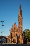 La chiesa di Sant'Albano a Odense, isola di Fionia, Danimarca.
