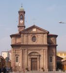 La Chiesa parrocchiale della Santissima Trinità in centro a Nichelino in Piemonte