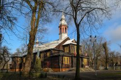 La chiesetta in legno nella città di Lodz, Polonia.



