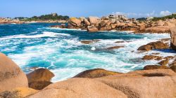 La Costa di Granito Rosa a Perros-Guirec in Bretagna, Francia