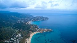 La costa e le spiagge di Geremeas nella Sardegna meridionale