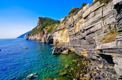 La costa frastagliata di Porto Venere, La Spezia, Liguria.


