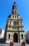 La chiesa di Notre-Dame-du-Bon-Secours nel centro di Trouville-sur-Mer, in Francia.
