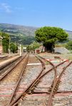 La ferrovia Circumetnea nei pressi di Giarre in provincia di Catania (Sicilia)