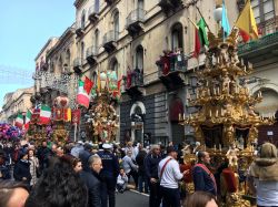 La Fiera di Sant'Agata in centro a Catania, nei giorni della Candelora a febbraio - © jackbolla / Shutterstock.com