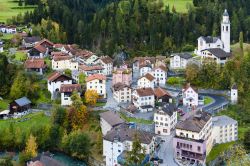 La frazione di Tiefencastel, uno dei centri di Albula in Svizzera, Canton dei Grigioni