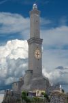 La lanterna, il faro simbolo di Genova, Liguria.
