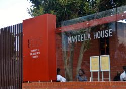La Mandela House a Soweto, sobborgo di Johannesburg, Sudafrica
