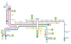 La Mappa degli Skibus della Valle di Sole e il treno da Daolasa fino a Trento