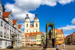 La Piazza del Mercato in centro a Wittenberg in Germania