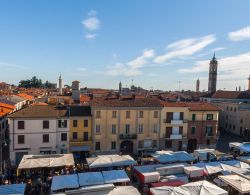 La piazza principale di Galliate in Piemonte