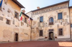 La piazzetta del Municipio di Anghiari, Toscana.
