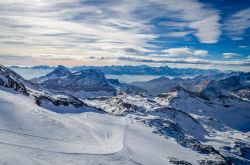 La pista Ventina a Breuil Cervinia in una splendida giornata invernale