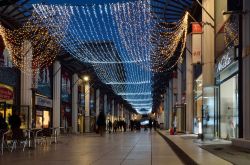 La principale via dello shopping di Pau illuminata dalle decorazioni natalizie di notte, Francia - © Oleg_Mit / Shutterstock.com