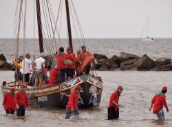 La rievocazione storica dello sbarco di Giuseppe e Anita Garibaldi a Lido delle Nazioni, provincia di Ferrara. - © Gaia Conventi / Shutterstock.com