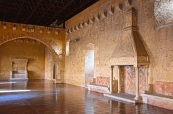 La sala del trono nel castello normanno-svevo di Gioia del Colle, Puglia: vi si accede tramite la scalinata monumentale del cortile che conduce al primo piano - © forben / Shutterstock.com ...