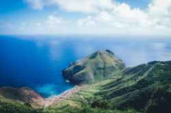 La selvaggia isola di Saba nei Caraibi, Antille Olandesi.
