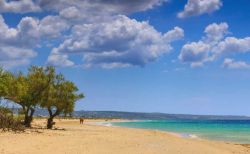 La spiaggia che collega Torre Pali con Pescoluse in Puglia è famosa per la trasparenza delle sue acque che può rivaleggiare tranquillamente con quella delle isole caraibiche o ...