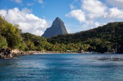 La spiaggia di Anse Chastanet a Saint Lucia, Caraibi.
