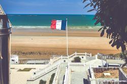La spiaggia di Avranches in Bassa Normandia, nord della Francia