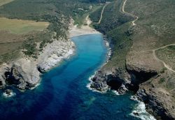 La spiaggia di Cala Lunga, Isola di sant'Antioco in Sardegna