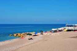La spiaggia di Capo d'Orlando fotografata durante la bassa stagione