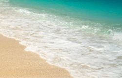 La spiaggia di Es Niu Blau, Santa Eularia des Riu a Ibiza in Spagna