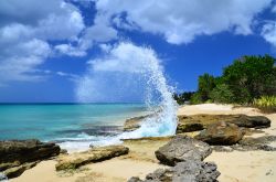 La spiaggia di Frederiksted a Saint Croix, Isole Vergini Americane.
